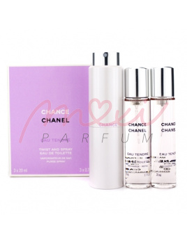 Chanel Chance Eau Tendre, edt 3x20ml Twist and Spray