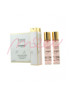 Chanel Coco Mademoiselle, edt 3x20ml - twist and spray