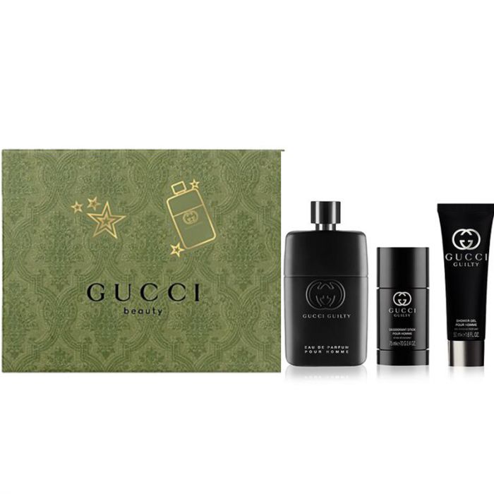 Gucci Guilty Pour Homme SET: edt 90ml + tusfürdő gél 50ml + Deo stick 75ml