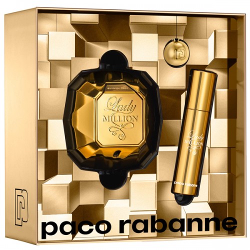 Paco Rabanne Lady Million SET: edp 50ml + edp 10ml + Kulcstartó