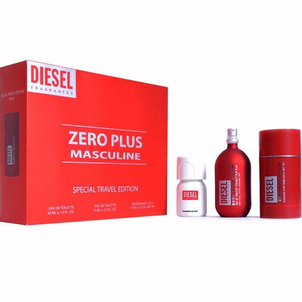 Diesel Zero Plus Masculine SET: EDT 75ml + EDT 30ml (Plus Plus)+ Deo stick 75ml