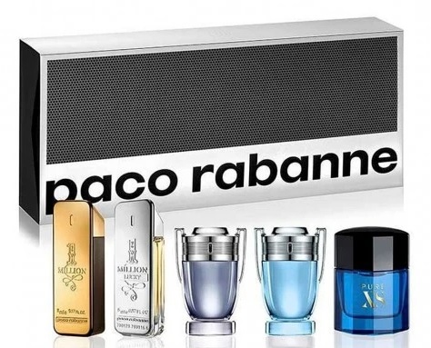 Paco Rabanne Special Travel Edition Individually Packed Set: EDT 1 Million 5ml + EDT 1 Million Lucky 5ml + EDT Invicturs 5ml + EDP Invictus Legend 5ml + EDT Pure XS For Him 6ml