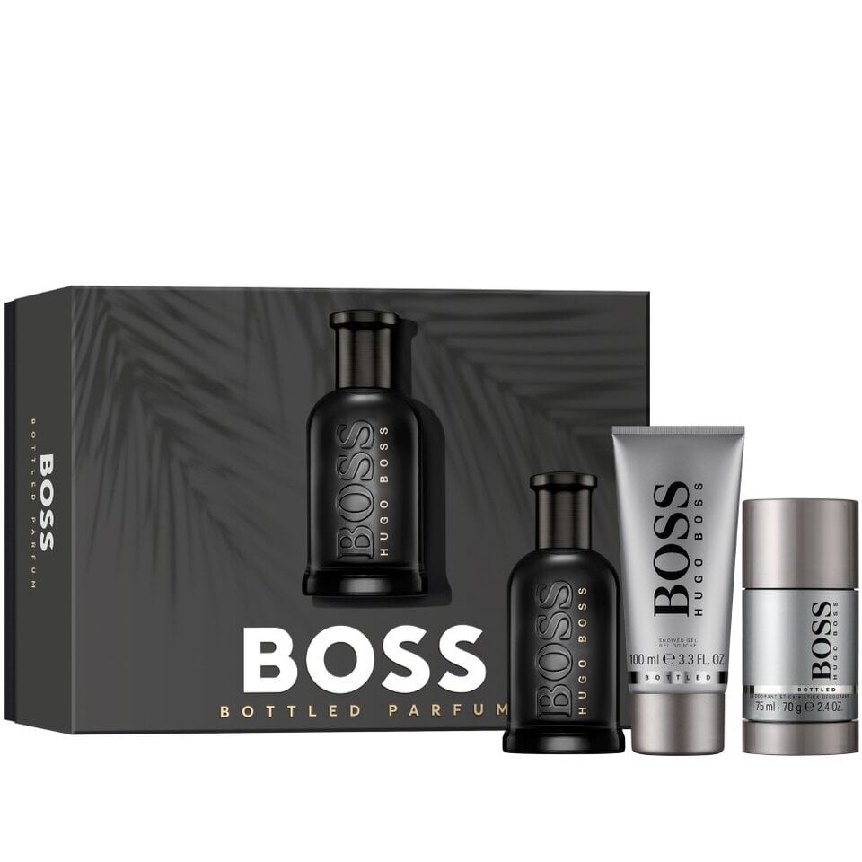 Hugo Boss BOSS Bottled Parfum, SET: Parfum 100ml + tusfürdő gél 100ml + Deo stick 75ml