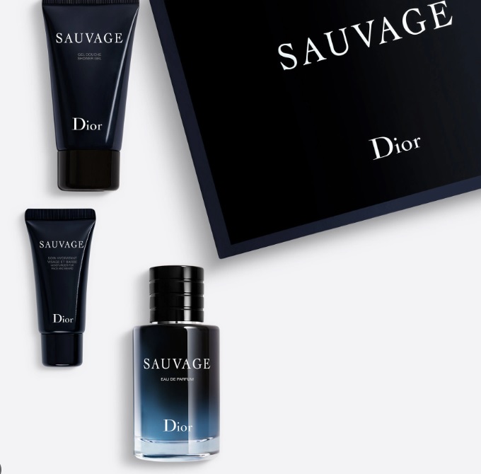 Christian Dior Sauvage, SET: edp  60ml + tusfürdő gél 50ml + Gél na tvár a bradu 20ml