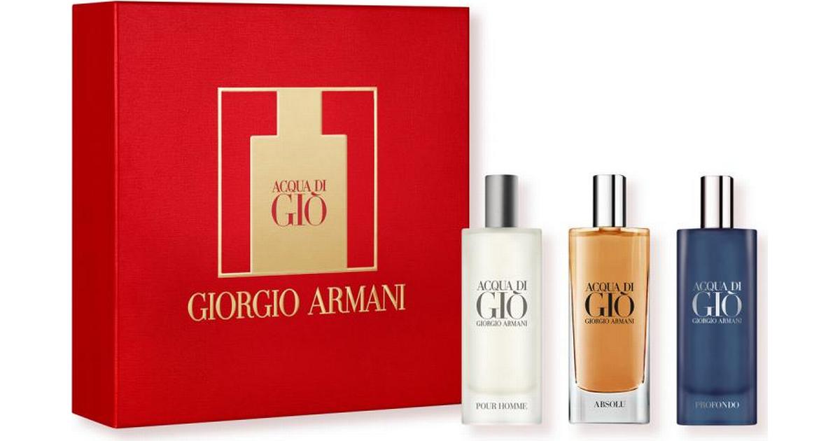 Giorgio Armani Acqua di Gio SET: Acqua di Gio EDT 15ml + Acqua di Gio Absolu EDP 15ml + Acqua di Gio Profondo EDP 15ml