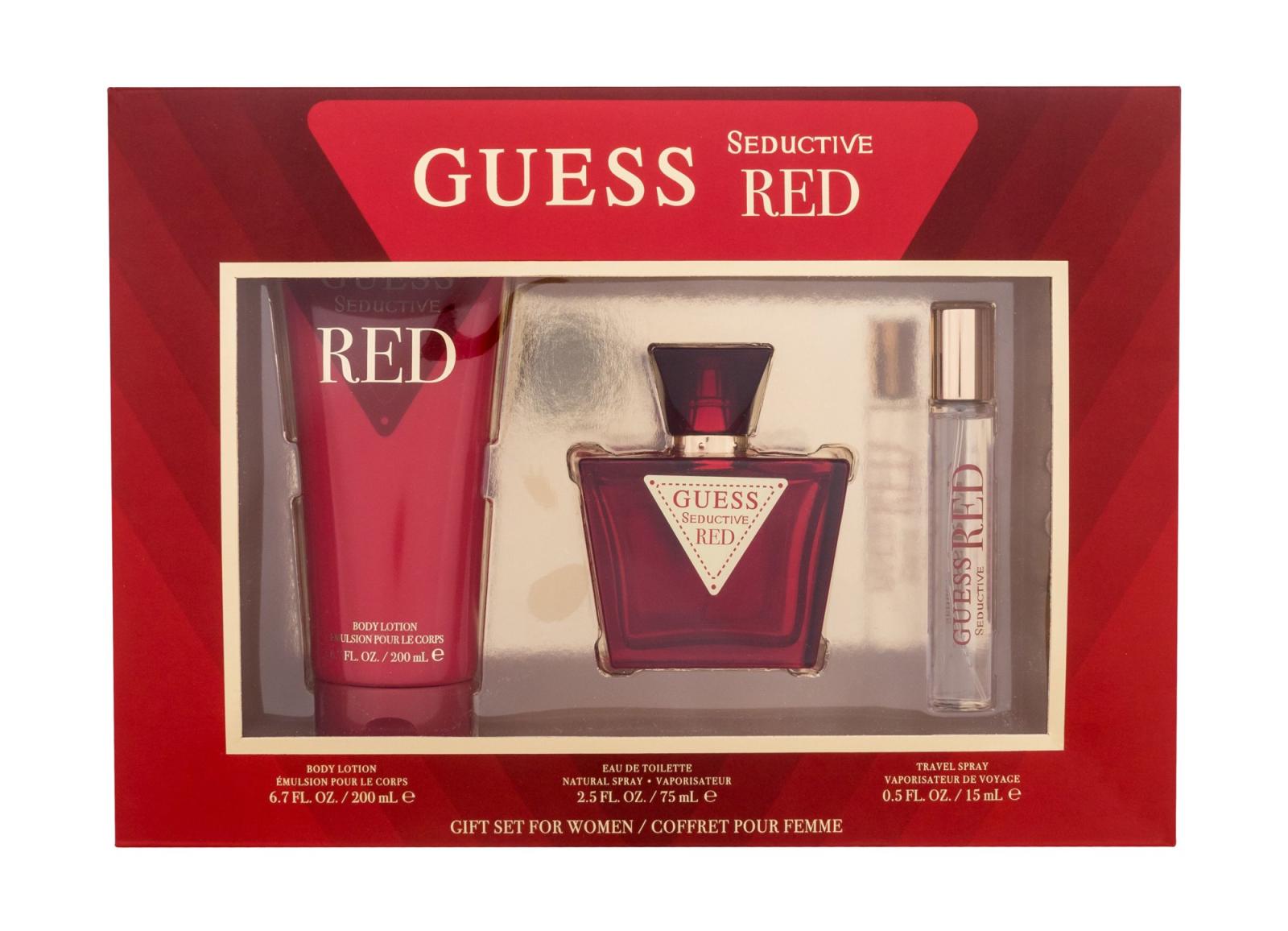 Guess Seductive Red Femme SET: edt 75ml + edt 15ml + Testápoló 200ml