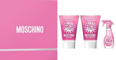 Moschino Fresh Couture Pink, EDT 5ml + tusfürdő gél 25ml + Testtej 25ml