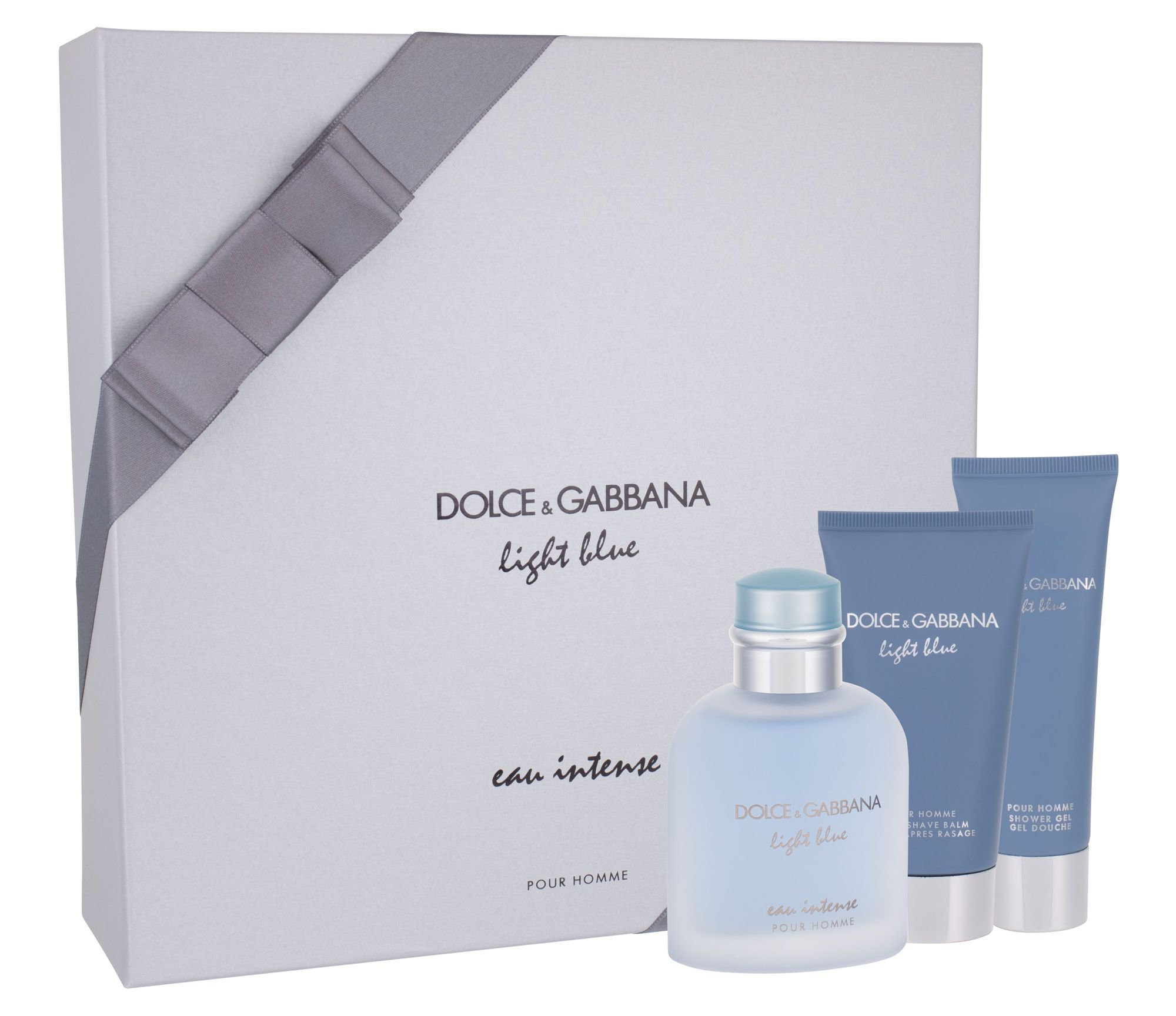 Dolce&Gabbana Light Blue Eau Intense Pour Homme, edp 100 ml + tusfürdő gél 50 ml + After shave balm 75 ml