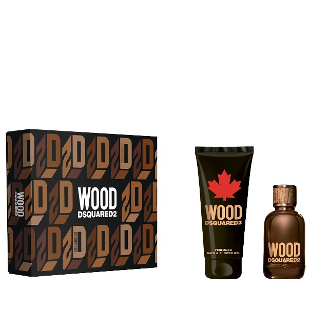 Dsquared2 Wood Pour Homme SET: edt 100ml + tusfürdő gél 150ml