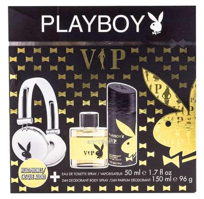 Playboy VIP for man SET: edt 100ml + Deo spray 150ml + Slúchadlá